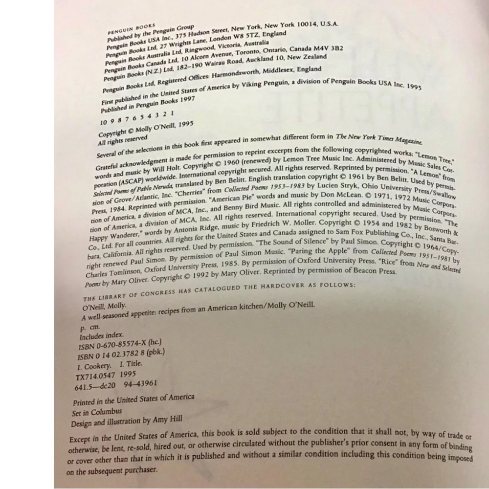 A Well-Seasoned Appetite Cookbook (1995)